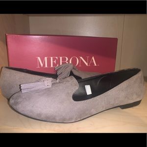 Size 10 Merona  Gray Loafers Worn